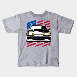 Foxbody Ford Mustang GT US Flag Kids T-Shirt